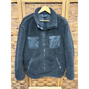 Aeropostale Black Sherpa Fleece Jacket